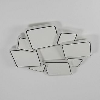 Светильник потолочный SAPFIR SPF-9463 WHITE/БЕЛЫЙ  D500*500/H60/1LED/2*75W 2.4G DISCUS 24-12