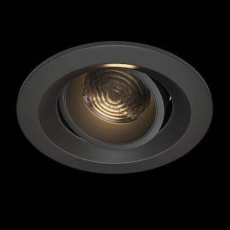 Встраиваемый светильник 9 см, 7W, 3000К, Maytoni Elem DL052-L7B3K, черный