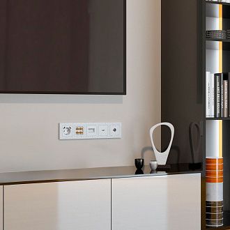 W1285001 Акустическая розетка, hammer белый Werkel, 4690389163104