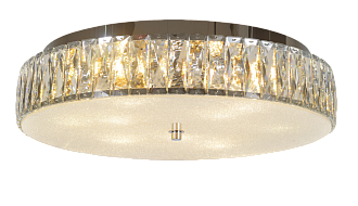 Люстра Ø600 x H140, мм, 9*40W (360W), CHROME+CLEAR (Хром + Прозрачный Хрусталь) NewRgy 5653R/9A CHROME+CLEAR