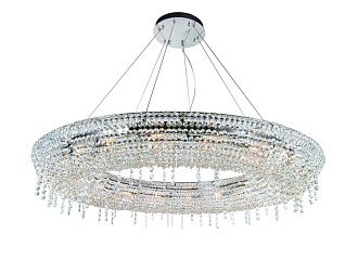 Люстра Ø1200 x W240 x H140, мм, 18*10W (180W), CHROME (Хром) NewRgy 2844R/18A CHROME+CLEAR