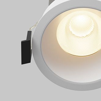 Встраиваемый светильник 8*10 см, вр 7 см, *LED*15W, 3000K, Maytoni Dip DL117-15W-3K-W, Белый