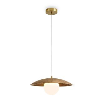 Подвесной светильник 40 см, Freya Albero FR5589PL-01T1, латунь-дерево