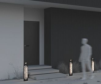 Ландшафтный светильник 4*17*-75 см, *LED*12W, 3000K, Maytoni Анима O535FL-L12B3K, Черный