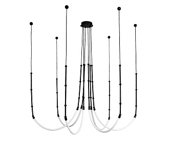 Люстра 150*160 см, Led 100W 4000K черный Kink Light Бофорт 08060-6A,19