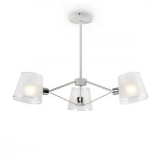 Потолочная люстра Freya Gino FR5108PL-03CH, диаметр 69 см, хром-белый