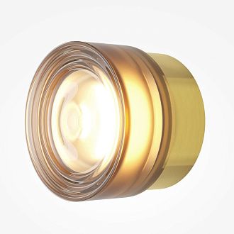Настенный светильник 13 см, 6W, 2700-4000K, Maytoni Olo MOD493WL-L6BSK2, латунь-янтарный