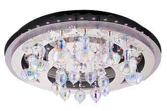 Люстра Ø600 x H180, мм, 12*3W(36W), BK+CR MIX(Чёрный+Хром) Sfera Sveta 8269/12 BK+CR MIX