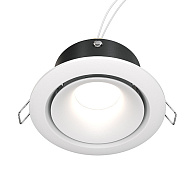 Светильник, 10 см, белый, Maytoni Yin DL030-2-01W, встраиваемый, вр 8,5 см