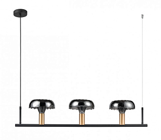 Подвесной светильник 18*92*87 см, 3*E14 черный, золото Vele Luce Olivia VL5642P03