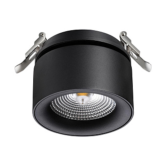 LED светильник 10 см, 25W, 4000K, Novotech Groda 358783, черный, вр 9 см