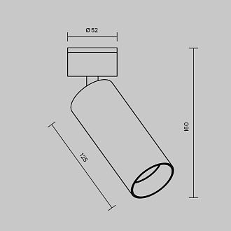 Спот 5,2*5,2*16 см,  LED, 12W, 3000К, Maytoni Technical FOCUS LED C055CL-L12B2.7K-W-B черный