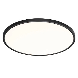 Cветильник 60*2,5 см, LED 48W, 3000/4000 К, IP40, белый/черный, пластик Sonex Alfa Black, 7660/48L