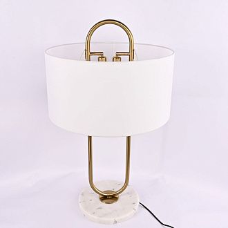 Настольная лампа Marston Table Lamp 43*43*84 см, 2*E14*40W, ImperiumLoft 43.358, Золотистый, Белый