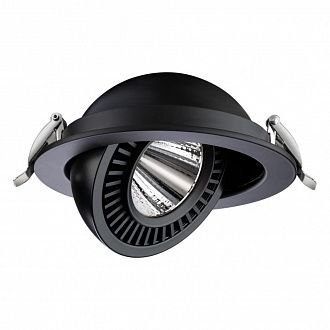 LED светильник 14 см, 18W, 4000K, Novotech Gesso 358818, черный, вр 12 см