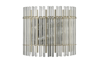 Бра Crystal Lux AURELIO AP2 GOLD+CHROME/TRANSPARENT Хром