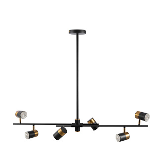 Светильник 97 см, Freya FR5201PL-06B, черный-латунь