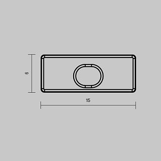 Комплект заглушек (для профиля 15×06) 10 шт., ALM-001-B-EC 642019, 1*2*1 см, Maytoni Led Strip 642019, Черный