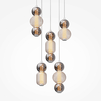 Каскадная люстра 43*43*335,4 см, LED, 80W, 3000К, Maytoni DROP MOD273PL-L80CH3K хром