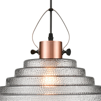 Подвесной светильник  35*120 см, 1*E27 медь, черный Vele Luce Genio VL5402P21