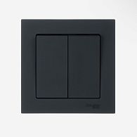 Радиовыключатель клавишный HiTE PRO BASE-2F (Серый, без рамки) HPSW-BASE2F-GR (c фиксацией клавиши)