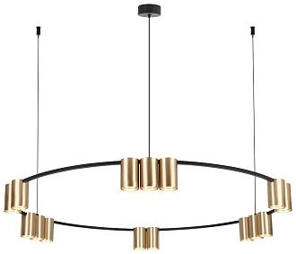 Подвесная люстра 106 см, Velante 471-403-15, черный-золото