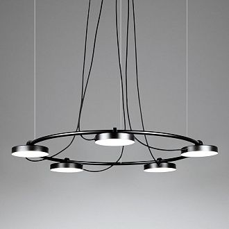 Подвесная люстра CARY D87 87*87*400 см, 5*LED*10W, ImperiumLoft CARY01, Чёрный