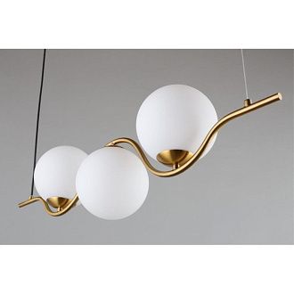 Подвесной светильник 80*15*40-120 см, 3*G9, 5W, Aployt Jagna APL.312.13.03, латунный