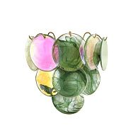 Настенный светильник 33 см, LOFT IT Lolly 10492W Green, золото