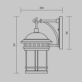 Уличный настенный светильник Maytoni Salamanca O031WL-01BR, коричневый