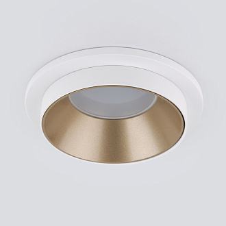 Встраиваемый точечный светильник 113 MR16 золото/белый Elektrostandard, вр 6,4 см