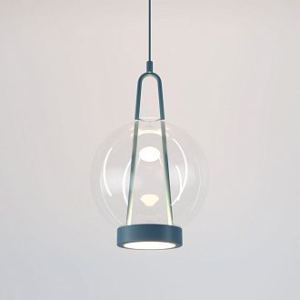 Подвесной светильник 20*20*40-120 см, LED*15W, 3000K, Eurosvet Frasco 50267/1 LED, синий, a069345