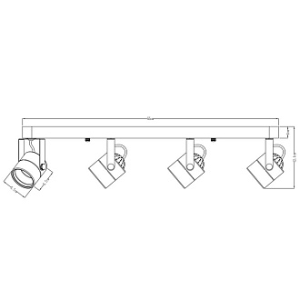Спот Arte Lamp Lente A1310PL-4BK, черный