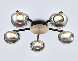 Потолочный светодиодный светильник **18- см, **W, 3000K, Ambrella Light High Light LH12009, черный, золото