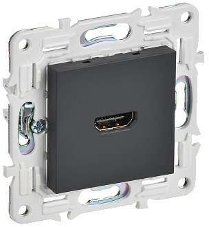 SKANDY Розетка HDMI SK-H01G граф. IEK, SK-H10-K53