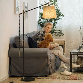 Напольный торшер PIPE white 36*38*38 см, 1*E27*60W, ImperiumLoft 101489-26, Чёрный