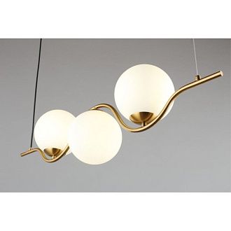 Подвесной светильник 80*15*40-120 см, 3*G9, 5W, Aployt Jagna APL.312.13.03, латунный