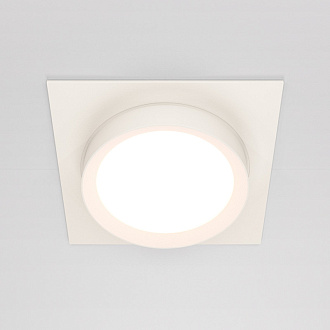 Светильник 11 см, Maytoni Downlight Hoop DL086-GX53-SQ-W, белый, вр 9,5 см