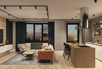 Светильник 6*6 см, LED 6W, 4000K Favourite Prakash 3086-1C, D68*H91, Светильник, каркас сочетает в себе два цвета - матовый черный и золото, декоративный элемент в виде кольца