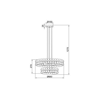 Подвесная люстра  66*127 см, 9*E14 хром Vele Luce Baldassare VL4143L09