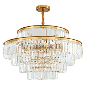 Подвесная люстра 100 см, Gerhort G21073/18GD+CL, золото