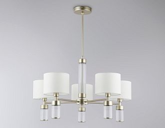 Люстра с абажурами на штанге **74- см, 5*E14*40W, K, Ambrella Light High Light LH71301, золото