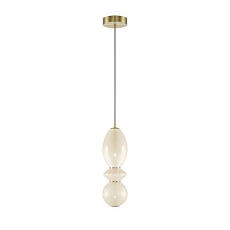 Подвесной светильник 12*54-344 см, *LED*12W, 3000K, Maytoni Brosche MOD362PL-L10BG3K, Латунь