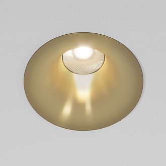 Потолочный акцентный светильник 8*8*6 см, LED, 15W, 4000K, Elektrostandard Bliss 25070/LED, латунь, вр 7,5 см