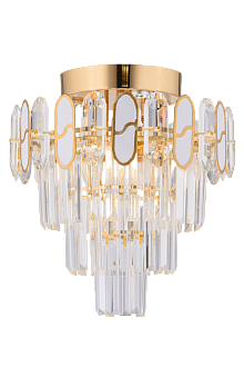 Люстра Ø360 x H400, мм, 4*40W (160W) +3*3W(9), FG (Золото) Rilon 1975/4+3 FG