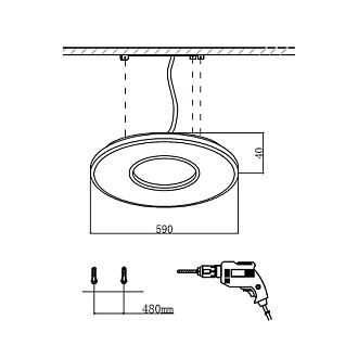 Потолочный светильник *59*4 см, LED 1*52W, 3000-4000-6500 К, Sonex Altair 7718/52L, белый