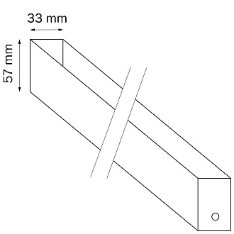Трек PRO 220V, 3 метра 3*3,1 см, Матовый Черный Lightstar Barra 505037