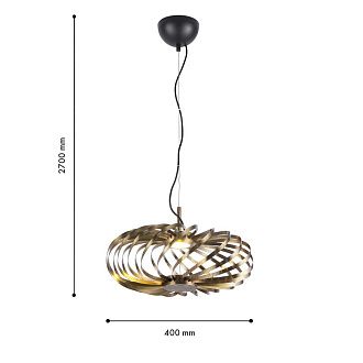 Подвесная люстра 40*32,5-270 см, 1*LED, 6W, 3000K, Favourite Spring 4679-1P, латунь