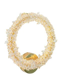 Бра L370 x W350 x H130, мм, 30W 3000-6000K, GOLD+CLEAR (Золото + Прозрачный Хрусталь) NewRgy W2837E/30W GOLD+CLEAR