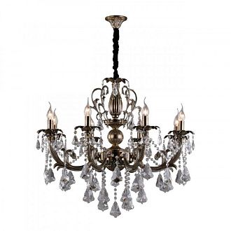 Подвесная люстра 80*150 см, 8*E14, 60W, Omnilux Omnilux 777 OML-77733-08, бронзовый